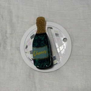 Green and Gold Bottle Hair Clip